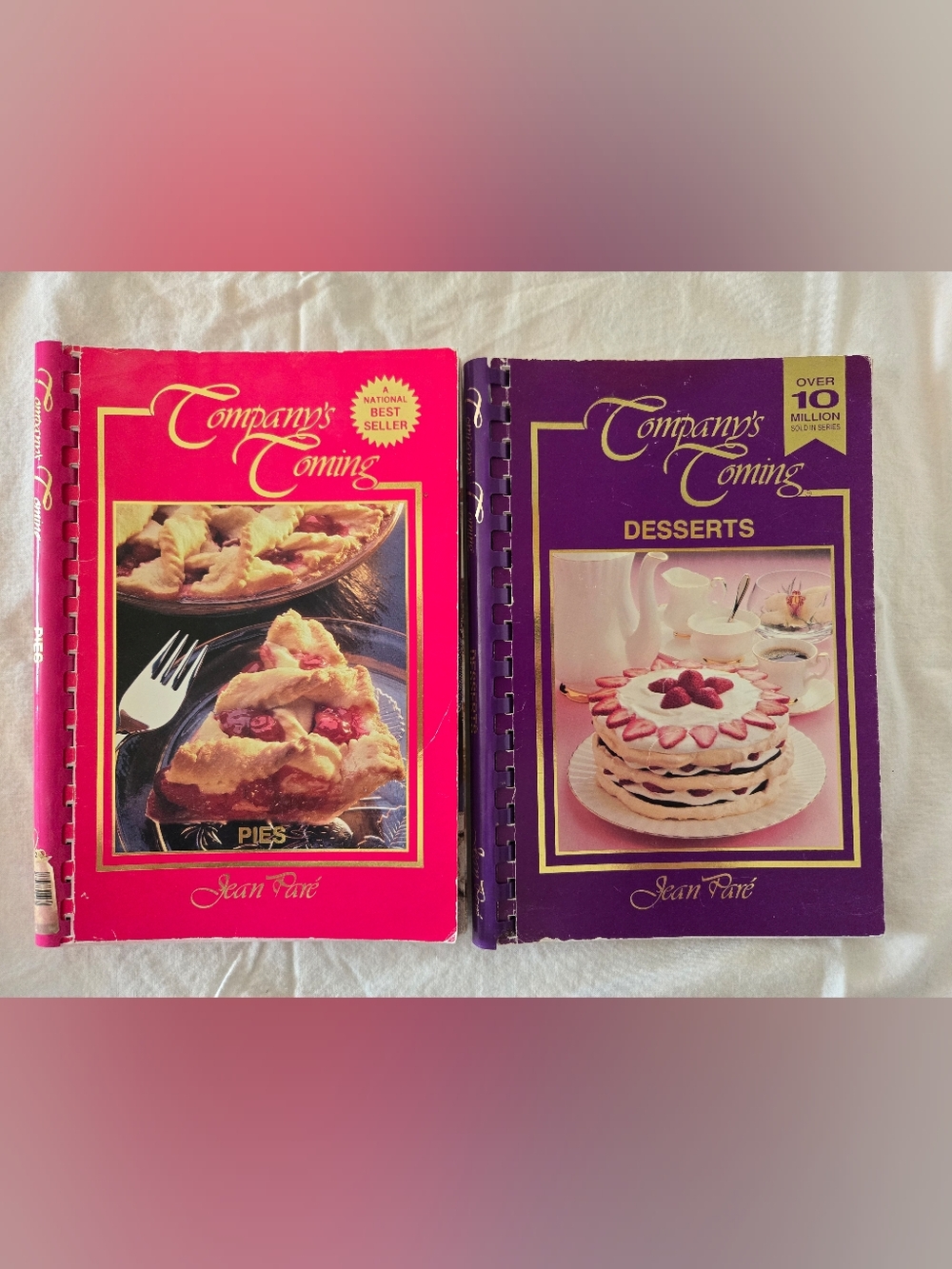 Jean Pare Company's Coming Pies and Company's Coming Desserts Two Cookbook Set